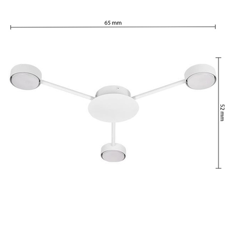 Żyrandol Lampa Oprawa Wisząca Sufitowa Dekoracyjny 3x GX53 Biały Masterled
