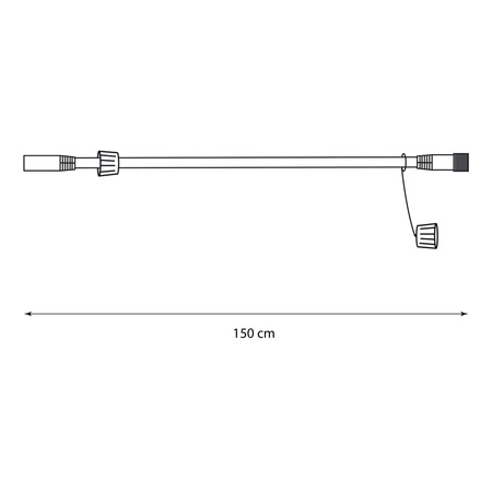 Przedłużacz przewód przedłużający do girlandy ogrodowej 150 cm GOLDLUX (Polux)