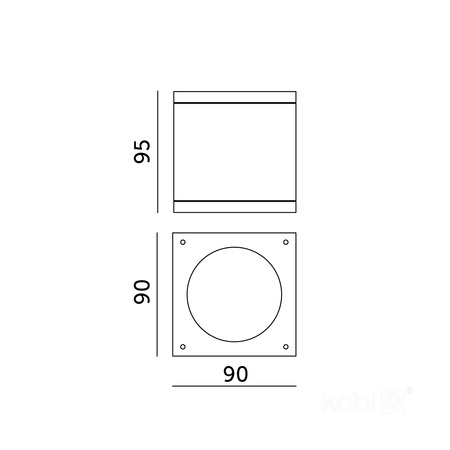 Lampa Ogrodowa Zewnętrzna Oprawa Punktowa GU10 Czarna IP54 Querk Kobi