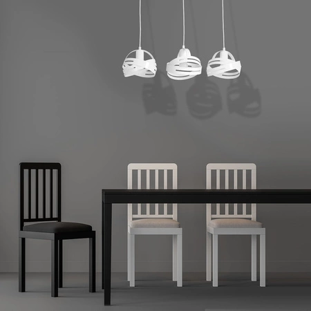Lampa wisząca nowoczesna biała CORONA 3x E27 MiLAGRO
