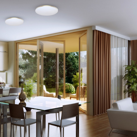 Plafon LED Lampa Sufitowa Natynkowa 30W 1800lm CCT 35cm SIENA GOLD Milagro + pilot