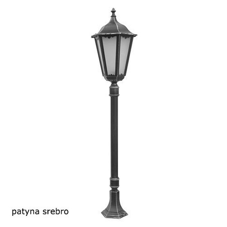 Lampa Ogrodowa Zewnętrzna Słupek LATARNIA E27 Retro Maxi K 5002/1 BD 45 170cm czarny Su-Ma