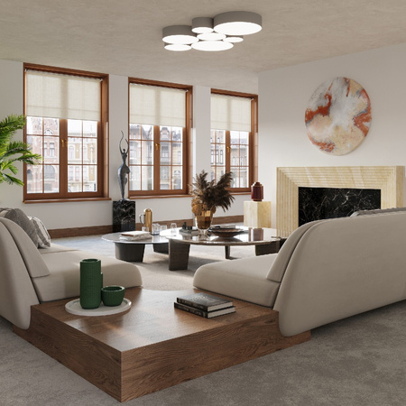 Lampa Sufitowa Plafon 3x E27 Okrągła Szara Minimalistyczna Arena Sollux