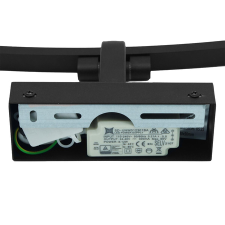 Lampa nad Lustro LED Kinkiet ścienny Łazienkowa IP44 12W Czarny 50cm TERRA