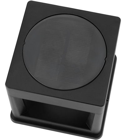 Lampa Solarna Ogrodowa LED Wbijana Zewnętrzna na Słupek Ogrodzeniowy Ogrodzenie Balustradę Taras 3000K KWADRUS LUMILED