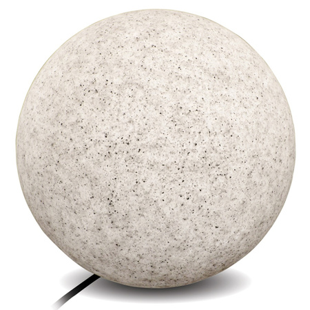 Lampa Zewnętrzna Ogrodowa Wbijana 230V E27 KULA 40cm Kamienna