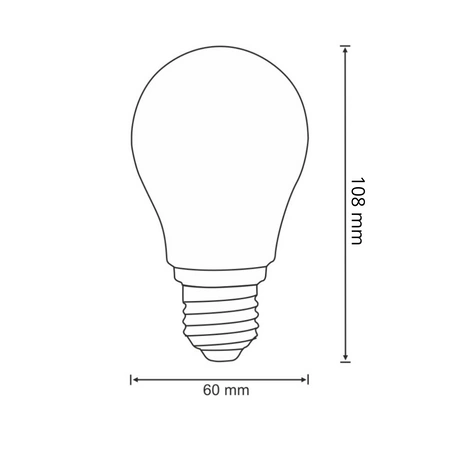 Żarówka LED E27 A60 7W = 60W 806lm 4000K Neutralna 320° Filament GOLDLUX (Polux)