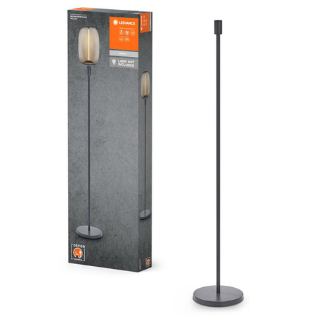 Lampa Stojąca Wysoka Oprawa Podłogowa Dekoracyjna Vintage 1xE27 Ciemny Szary Stick LEDVANCE