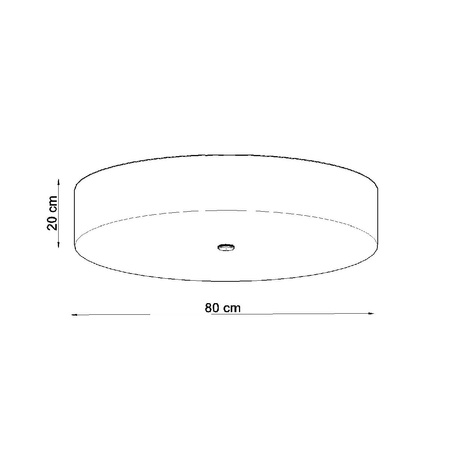 Lampa Sufitowa Plafon LED SKALA 6xE27 Oprawa Okrągła 80cm Czarna SOLLUX
