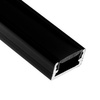 Profil Aluminiowy natynkowy MINI do taśm LED nawierzchniowy, nakładany 1m Czarny + Czarny Klosz