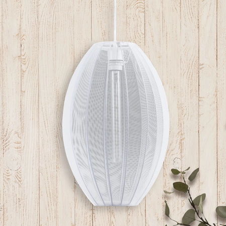 Lampa Sufitowa Wisząca Zwis E27 Biała JAPANDI Sanico Goldlux