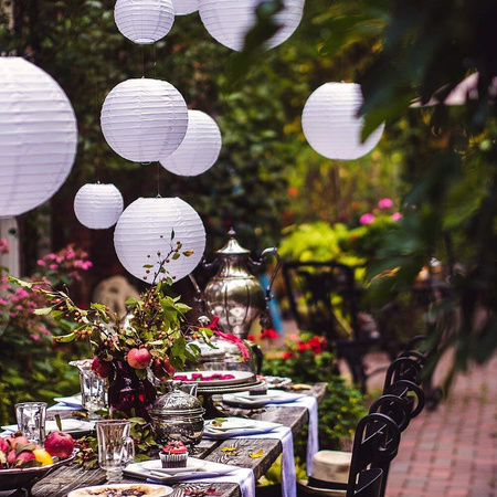 LAMPION ORIGAMI LED 20 cm lampka solarna ogrodowa wisząca