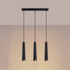 Lampa Sufitowa Wisząca Zwis 3x G9 Żyrandol Tubularna Czarna Skandynawska Prysm Sollux