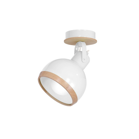 Lampa Ścienna Kinkiet OVAL Biała 1xE27 Milagro