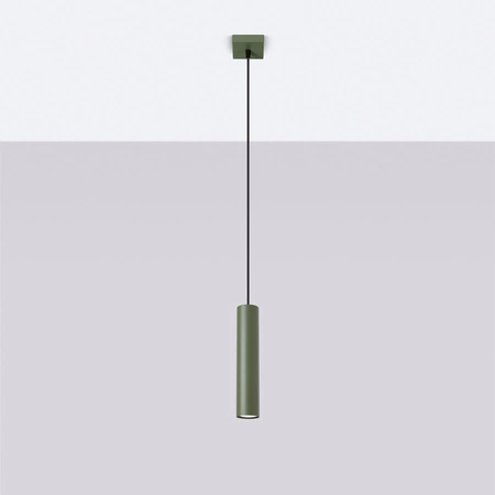 Lampa Wisząca Sufitowa Zwis Tuba Spot 1x GU10 Oliwkowa Lagos Ocean Green SL.1484 Sollux