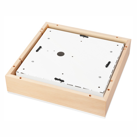 Plafon LED Lampa Sufitowa SANTIAGO 4xE27 Kwadratowa Drewniana LD-PD-9.5 Lamkur