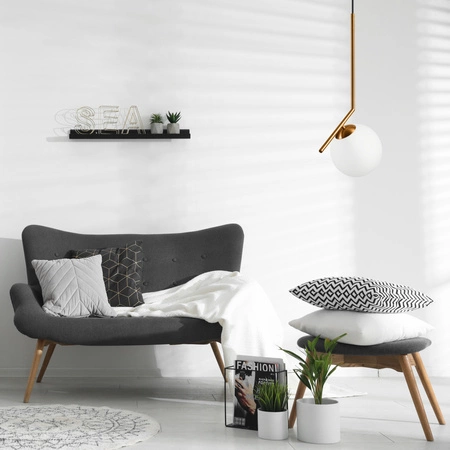 Lampa Wisząca Sufitowa AMBER G9 Miedziana Biała LM-1.198/A Lamkur