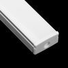 Profil Aluminiowy do LED KM36 Srebrny Natynkowy 1m + Przesłona mleczna + Zaślepki