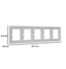 Ramka 5-krotna Pozioma Do Gniazda Pięciokrotna Białą Asfora
