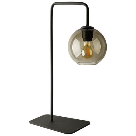 Lampa Stołowa MONACO 9308 Nowodvorski Czarna E27 Biurkowa Stalowa Metal+Szkło Vintage