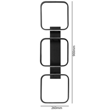 Lampa Sufitowa Żyrandol LED 33W NEBULA CANIS Czarny