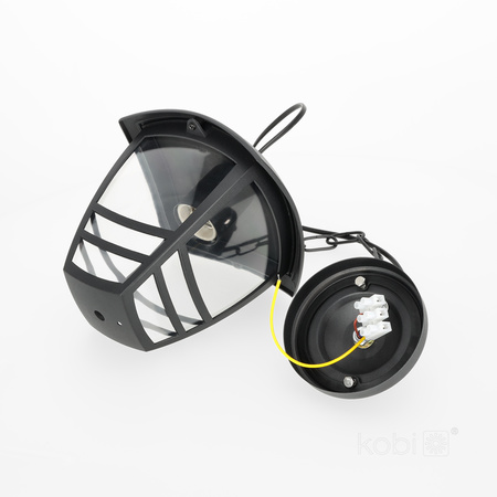 Lampa Wisząca Ogrodowa Zewnętrzna E27 Czarna IP54 Tevio Kobi