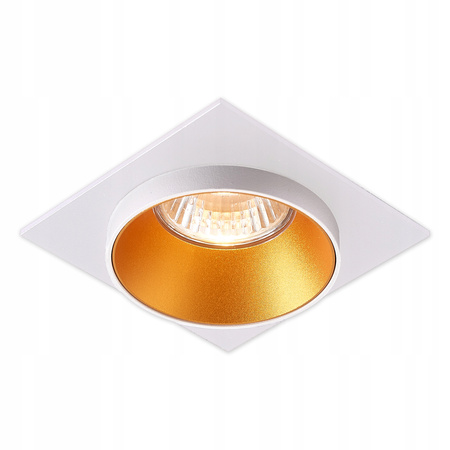 Oprawa podtynkowa SPOT GU10 kwadratowa biała złota