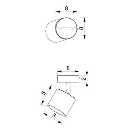 Lampa Ścienna Kinkiet DIXIE Biała 1xGX53 Milagro