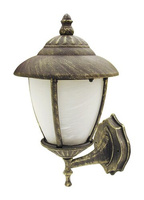 Lampa Ogrodowa LED Kinkiet Elewacyjny MADRID E27 IP43 Latarnia do Góry Antyczne Złoto RABALUX