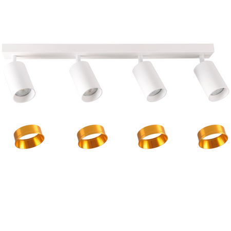 Lampa Listwa Oprawa Sufitowo-Ścienna LED 4 x GU10 MARIBEL Biały GOLDLUX (Polux)