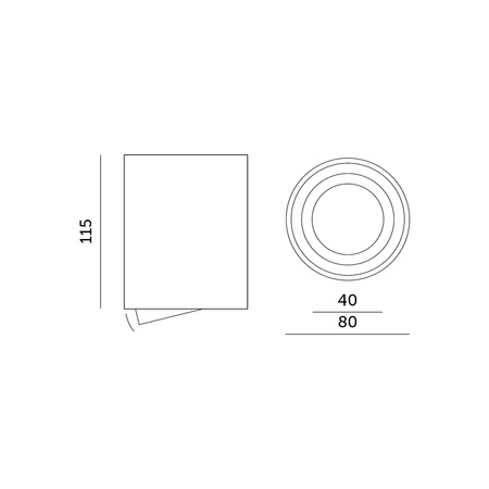 Oprawa Natynkowa Halogenowa Spot Tuba Okrągła GU10 Biała OH36 Kobi