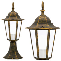 Lampa Ogrodowa Stojąca LIGURIA-LT 1xE27 Niska 42cm Patyna - GOLDLUX (Polux)