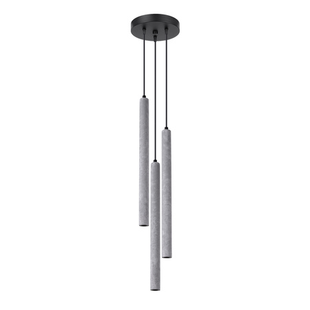 Lampa Sufitowa Wisząca Zwis 3x G9 Żyrandol Tubularna Szara Nowoczesna Pastelo Sollux