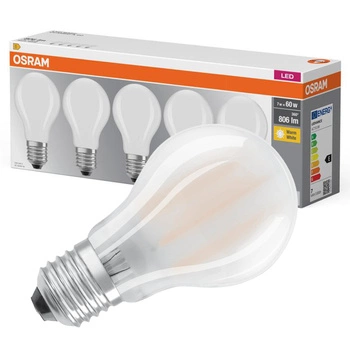 5x Żarówka LED A60 E27 6.5W = 60W 806lm 2700K Ciepła 300° BASE Osram