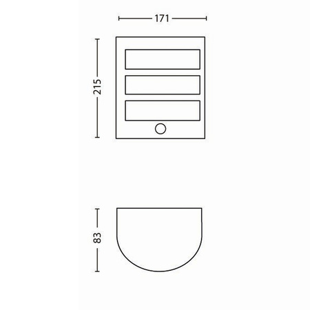 Kinkiet Ogrodowy Lampa Elewacyjna Zewnętrzna LED 6W 600lm 2700K z Czujnikiem Ruchu i Zmierzchu Srebrna IP44 Python Philips