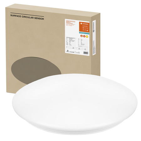 Plafon LED Lampa Sufitowa 42W 3500lm 3000K Ciepła z Czujnikiem Ruchu Zmierzchu Natynkowa Biały 50cm Surface Ledvance