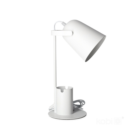 Lampka Biurkowa Oprawa Stołowa Regulowana E27 Biała Rolig Kobi