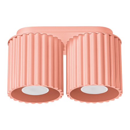 Oprawa Natynkowa 2x GU10 Aluminiowa Brzoskwiniowa Aura Deep Space SL.1825 Sollux