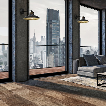 Lampa Ścienna Kinkiet FELIX Czarna Złota 1xE27 Milagro