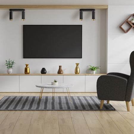 Oprawa Ścienno-Sufitowa Reflektor Punktowy 2x GU10 Czarna Złota FADO Sanico Goldlux