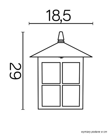 Klosz Głowica do Lampy Ogrodowej Zewnętrznej Stojącej Wenecja K 1018 KW E27 Su-Ma