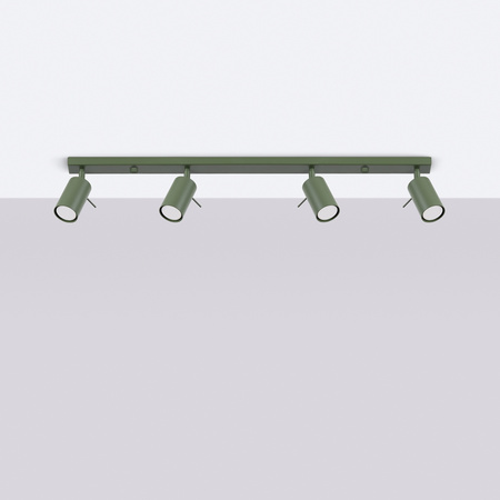 Lampa Sufitowa Reflektor Tuba Spot 4x GU10 Oliwkowa Ring Bittersweet Shimmer SL.1504 Sollux