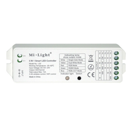 Odbiornik LED MONO / CCT / RGB / RGB+CCT 15A Mi-Light 5in1 - LS2