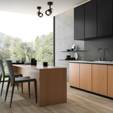 Oprawa Natynkowa Halogenowa Cino 1xGU10 Czarny Chrom Spot Milagro