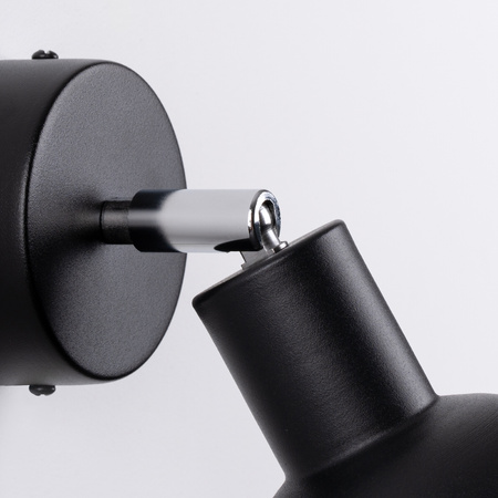 Lampa Ścienna Oprawa Natynkowa Reflektor E27 Ruchoma Geometryczna Czarna Industrialna Elba Sollux