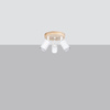 Lampa Sufitowa Oprawa Natynkowa SPOT TUBA Reflektor 3x GU10 Punktowa Ruchoma Tubularna Drewno Biała Skandynawska Verdo Sollux