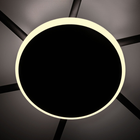 Lampa Sufitowa Żyrandol Oprawa 6x GX53 9W 830lm 2700K Ciepła Czarna Natynkowa Videx