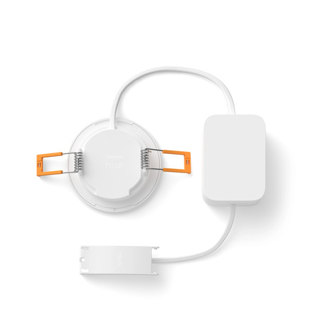 3x Panel LED Oprawa Podtynkowa Wpuszczana 8.3W 1000lm IP44 White and Color Ambiance RGB + TW Biała Inteligentna SMART Zigbee Bluetooth Slim Downlights Philips HUE