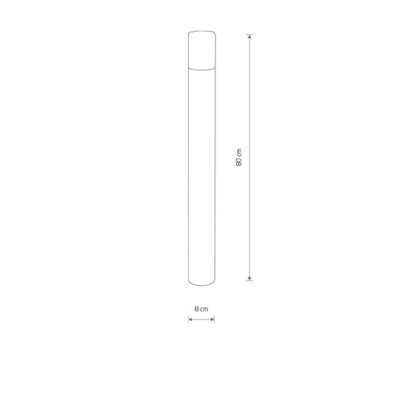 Lampa Ogrodowa Oprawa Zewnętrzna Stojąca Słupek E27 Czarna Wodoodporna IP44 IDA 11373 Nowodvorski