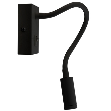 Lampa Ścienna LED Elastyczny Kinkiet do Czytania LEO 3W 4000K Czarny